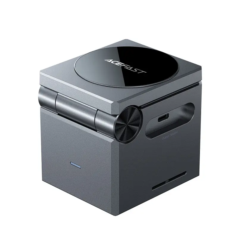 БЗП Acefast E18 Rubik's Cube 3-in-1 Metal gray - фото 4