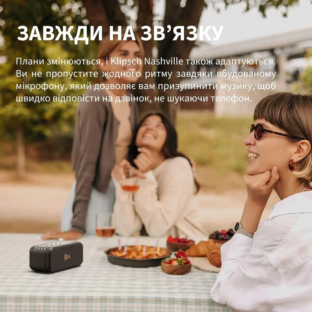 Портативна акустика Klipsch Portable Speaker Nasville Black (1071975) - фото 12