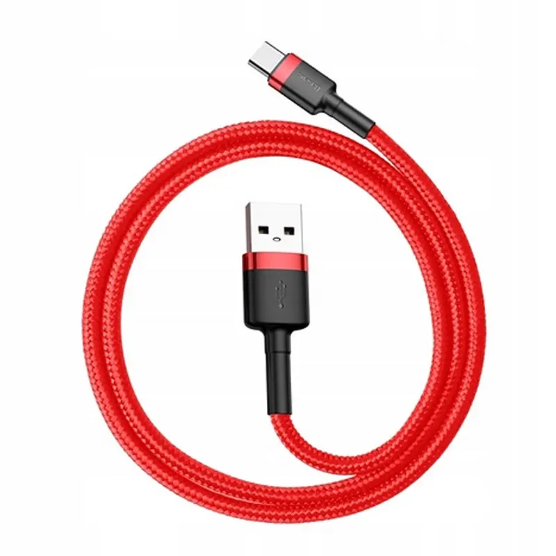 Дата кабель Baseus Cafule USB to Type-C Cable 3A (1m) (CATKLF-B) Червоний - фото 3