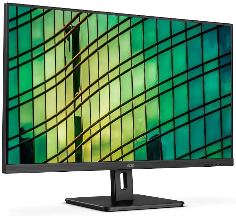 TFT 31.5" AOC U32E2N, VA, UHD, DP, HDMI x 2, колонки, черный - фото 2
