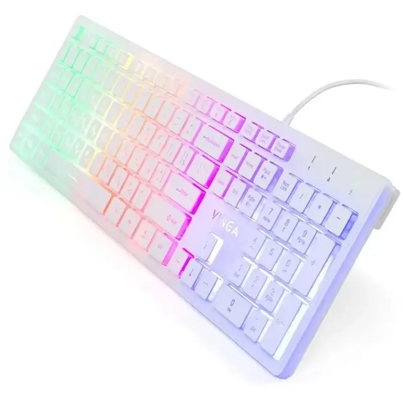 Клавіатура Vinga KB410 white - фото 4