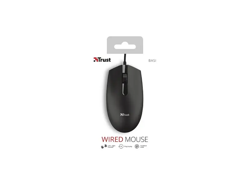 Миша Trust BASI USB BLACK (24271) - фото 9