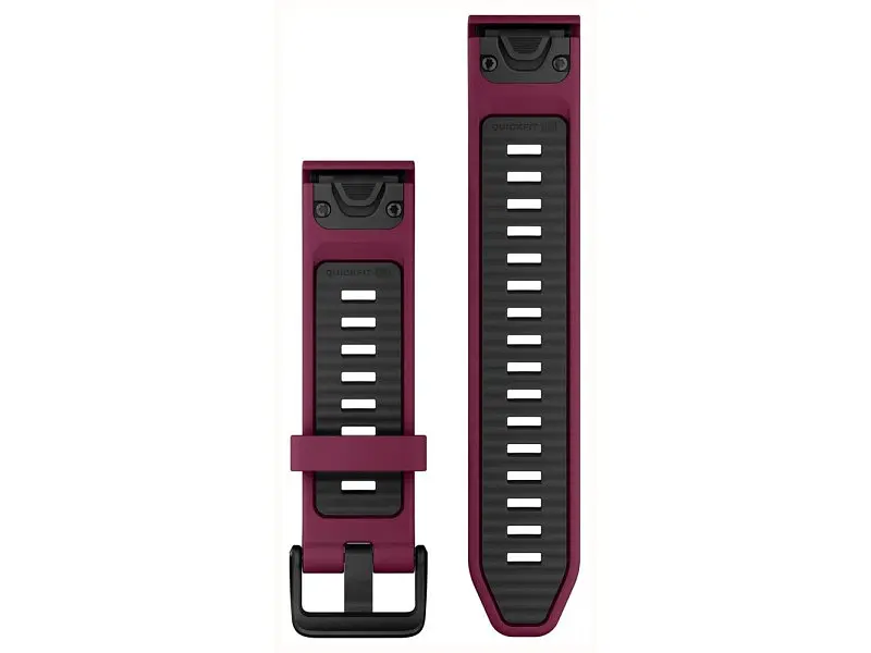 Ремешок Garmin Fenix 8 solar 20mm Merlot/Graphite Silicone 010-13391-04 - фото 2