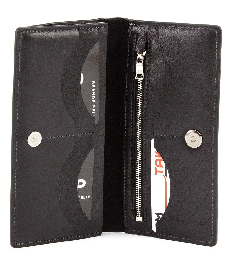 Стильное мужское портмоне из кожи GRANDE PELLE 19,5х10х2,5 см acs0024469 - фото 2