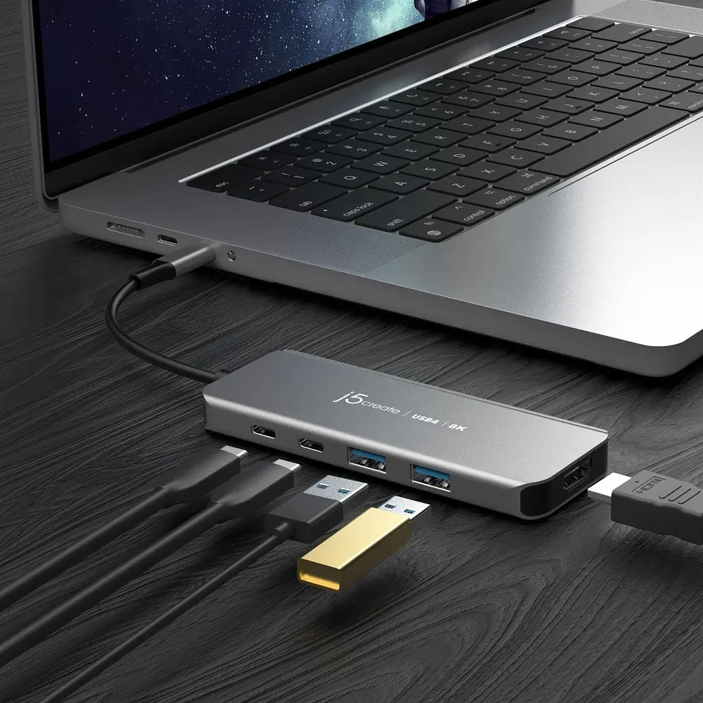 USB-Хаб j5create JCH453-N, USB Type-C 5-в-1 (JCH453-N) - фото 7