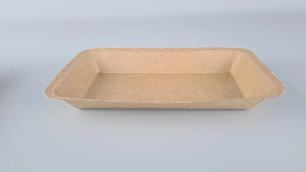 Лоток з харчового картону, 400 мл, 225x135x25 мм, KRAFT, 25 штук, для готових страв, снеків, випічки та доставки - фото 2
