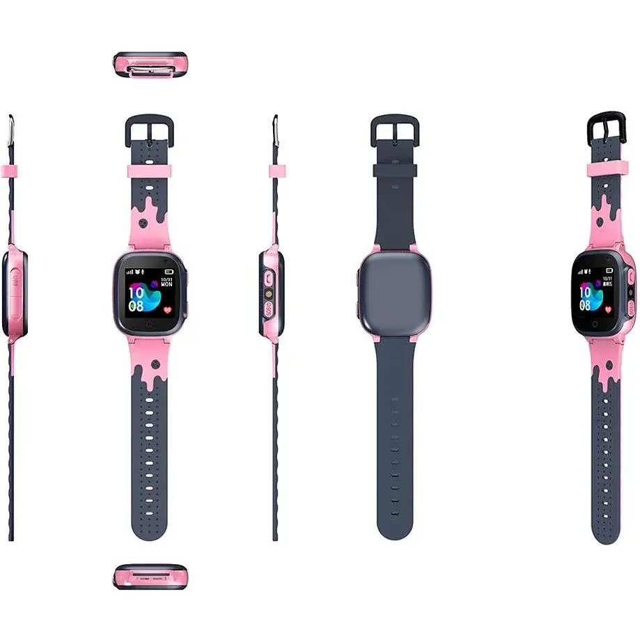 Наручний смарт-годинник дитячий Aishi Q15 з функцією дзвінка 4G і GPS Pink (16419-hbr) - фото 2