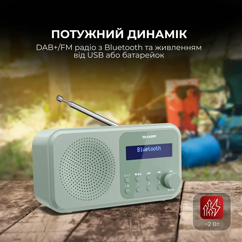 Радіоприймач Sharp DR-P420 Green - фото 4