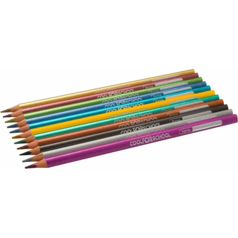 Олівці кольорові Cool For School Metallic 12 кольорів (CF15168) - фото 2