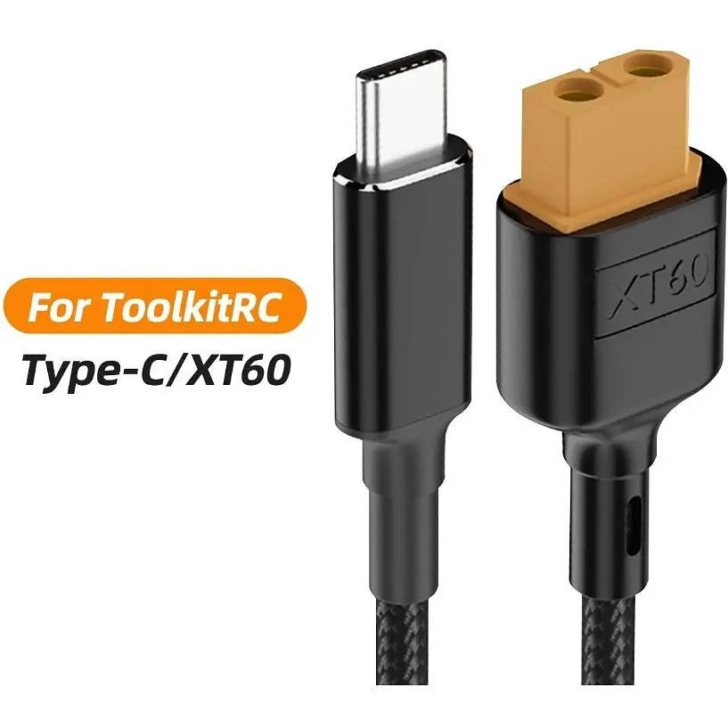 Кабель ToolKitRC CS100 1m Type-C / XT60 перехідник для зарядного пристрою акумуляторів дронів квадрокоптерів - фото 3