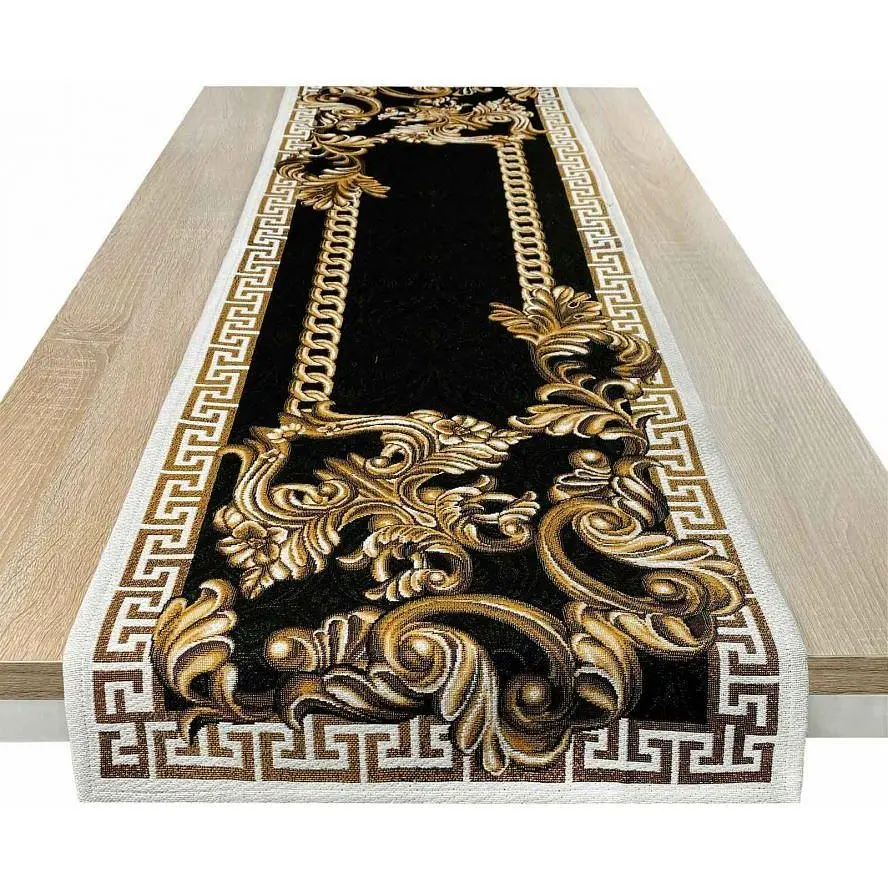 Ранер Прованс Arte di lusso 140х40 см чорний із золотим (25444) - фото 4