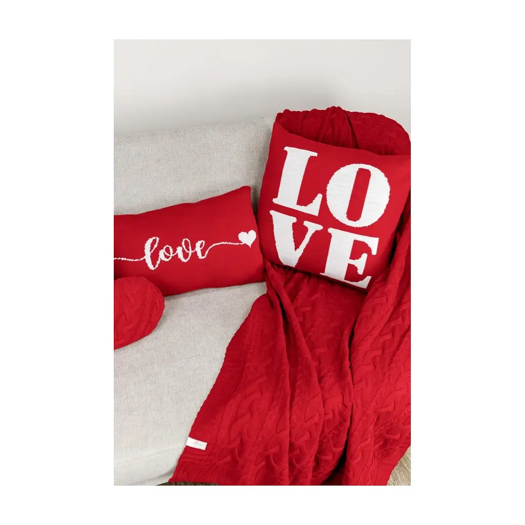 Наволочка Прованс декоративна в'язана LOVE 45х45 (033151) - фото 2