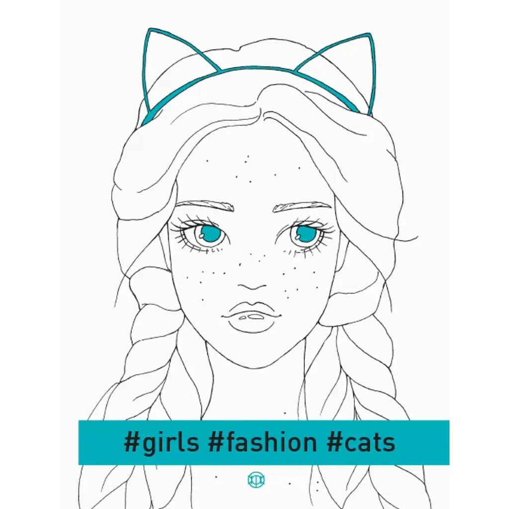 Розмальовка #Girls#Fashion#Cats - Олександра Наята