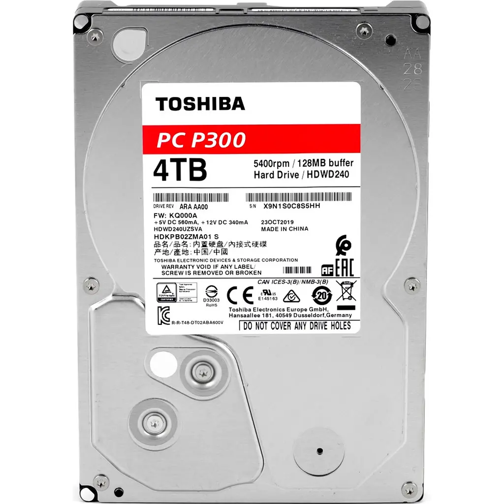 Жорсткий диск 3.5" Toshiba P300 4TB SATA 128MB [HDWD240UZSVA] [81203] - фото 2