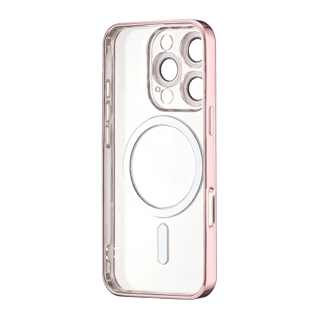 Чохол Ductil Metallic Edge with MagSafe (Protected Camera & Lens) iPhone 16 Pro Pink - фото 3