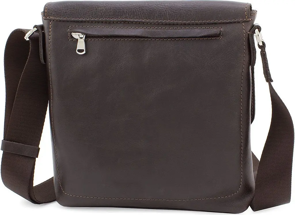 Чоловіча шкіряна сумка GRANDE PELLE 22х22х5,5 см sum0022206 - фото 3