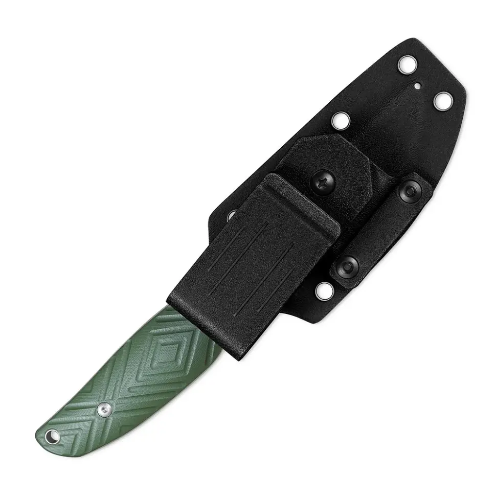 Ніж з чохлом туристичний SRM Fossa 605T-GP, (8.8 см) 14C28N / G10 зелений - фото 7