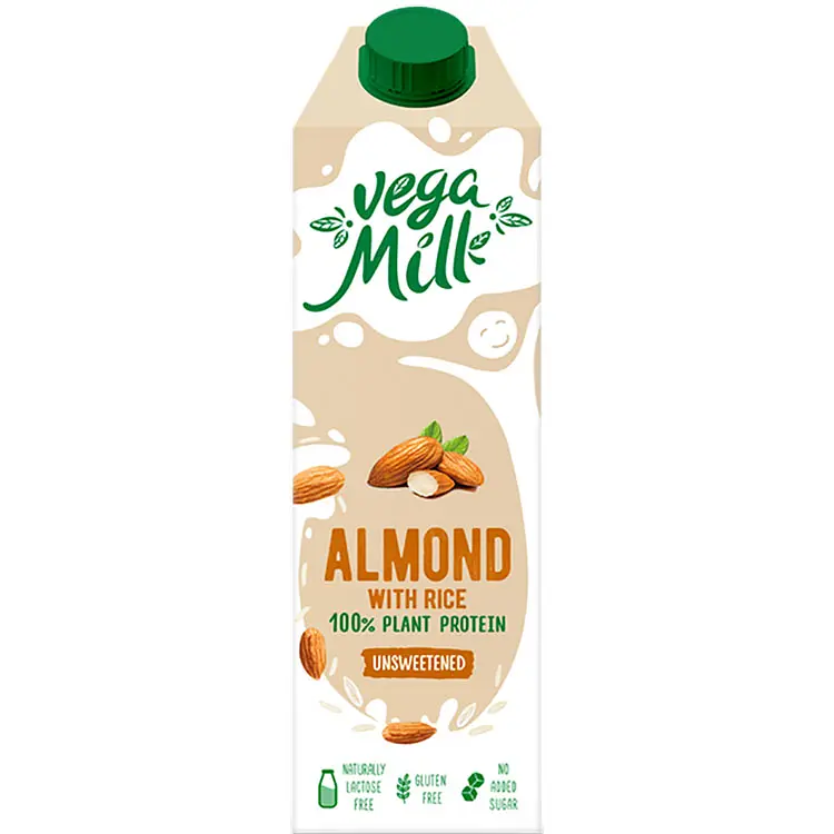Упаковка миндального напитка Vega Milk с рисом 11.4 л (950 мл х 12 шт.) - фото 2