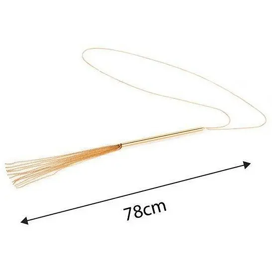 Ланцюжок-батіг на шию Bijoux Indiscrets Magnifique Necklace Whip прикраса для тіла Gold - фото 3