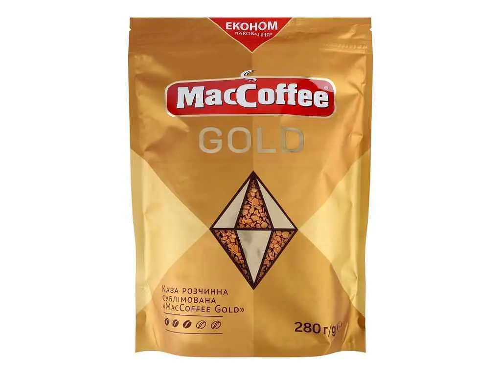 Кава розчинна MаcCoffeе 280г Gold д/п