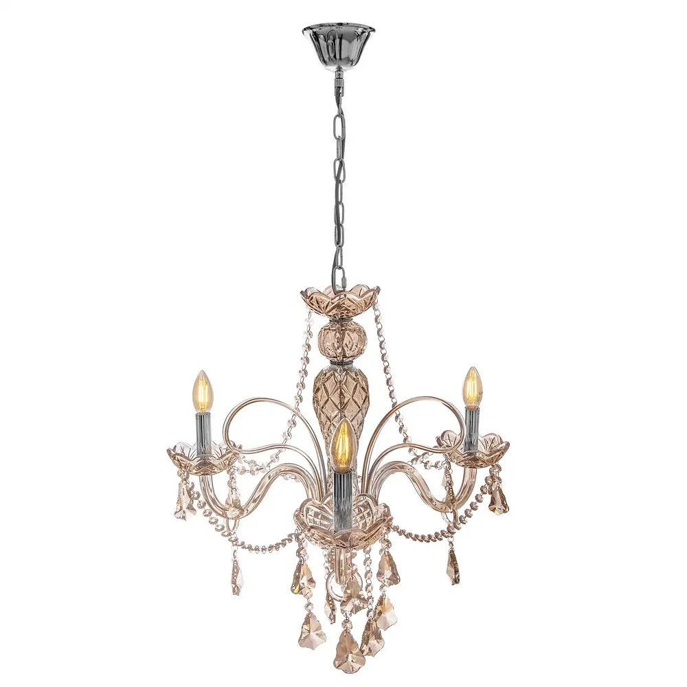 Люстра свеча Brille подвесная хрустальная E14 40W CH (BCL-690S/3) - фото 2