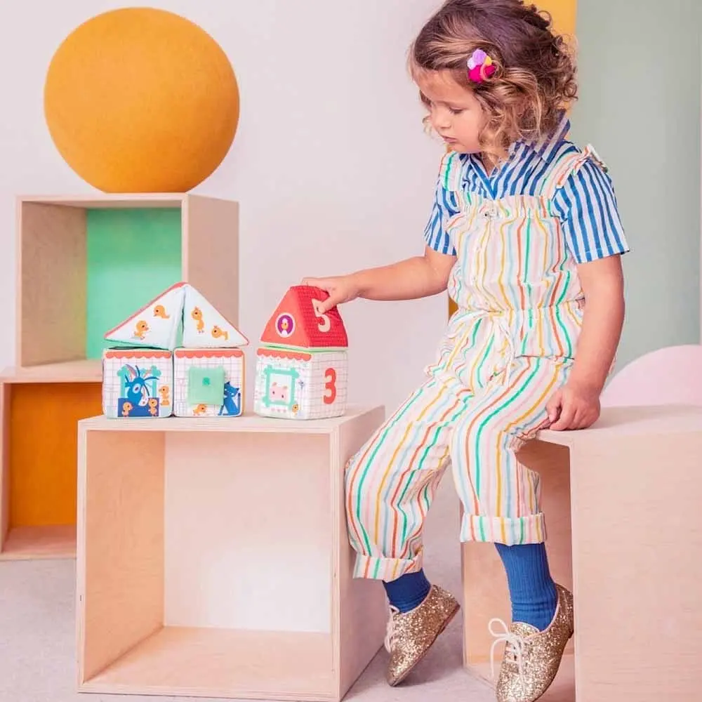 Набір із 5 м'яких кубиків Lilliputiens Ферма (83455) - фото 9