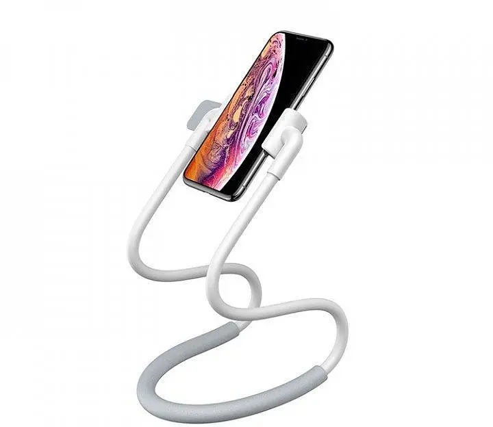 Гнучкий тримач для смартфона Baseus 4-10 Neck-Mounted Lazy Bracket SUJG-ALR02 White - фото 4
