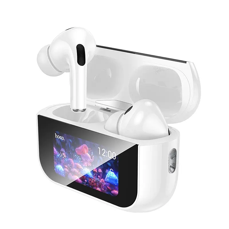Беспроводные наушники Hoco EW79 Bright, TWS, ANC, Touch Screen, BT5.4, 30mAh, 350mAh, 4h, white - фото 5