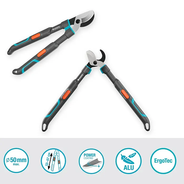 Сучкоріз телескопічний для зелених гілок до 50 мм Gardena TeleCut Pro S, 52-67 см (12040-20) - фото 2