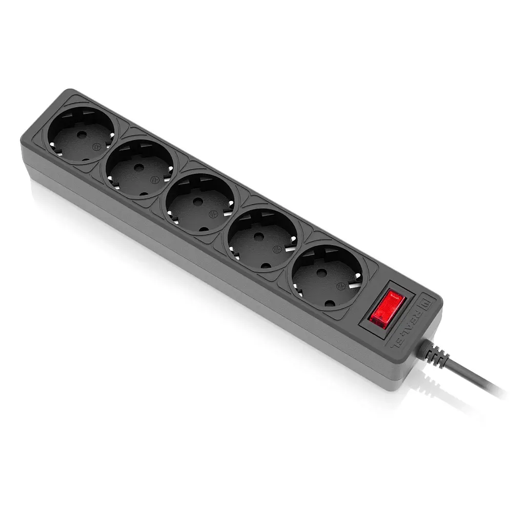 Мережевий фільтр живлення REAL-EL RS-Protect 505, 1.8m, black (EL122300044) - фото 5