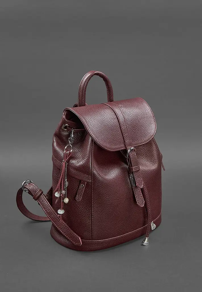 Кожаный женский рюкзак Олсен марсала - фото 4