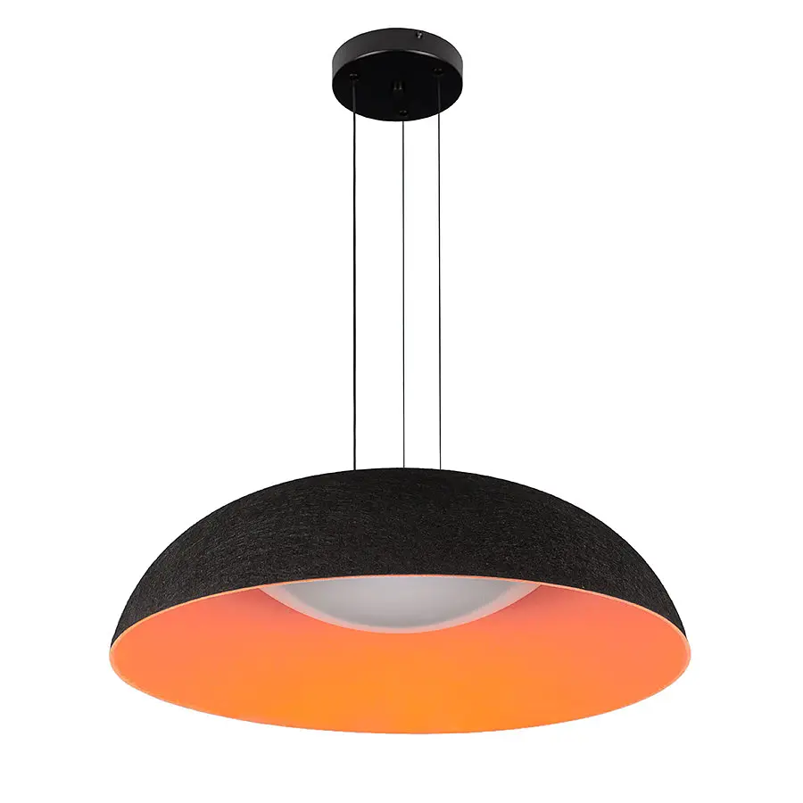 Стильна підвісна LED-люстра Levistella 781PL3953 (600) BK+ORANGE чорна з жовтогарячим 46W - фото 2