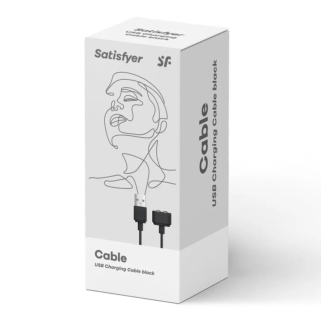 Запасной кабель Satisfyer USB charging cable для игрушек Black - фото 5