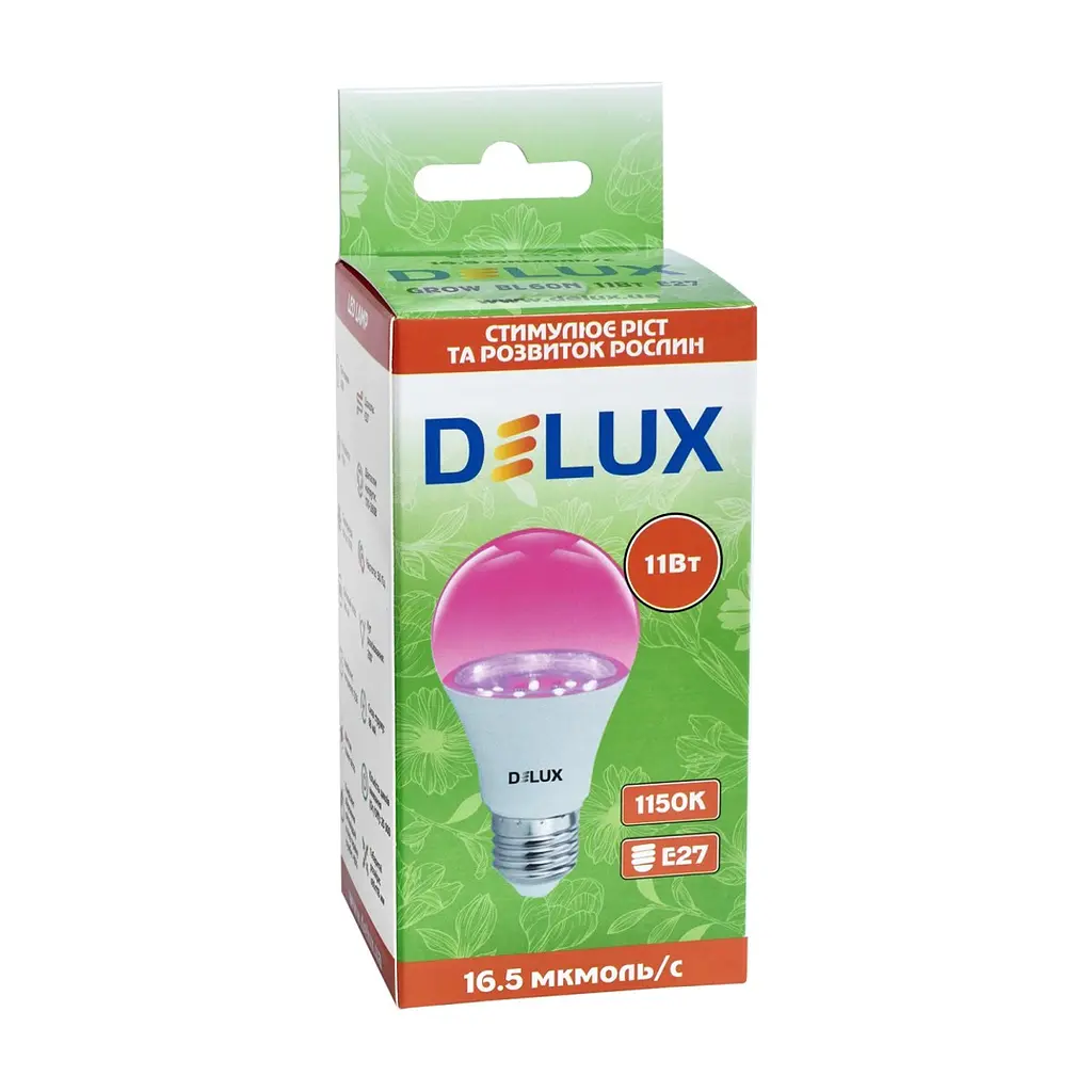 Лампочка Delux GROW BL 60N 11 Вт_230В E27 (90023253) - фото 3