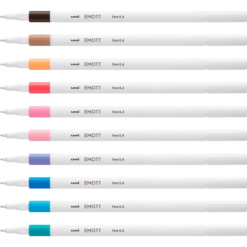 Набор лайнеров Uni Emott Line Soft Pastel Color 0.4 мм 10 цветов (PEM-SY/10C.02SPC) - фото 3