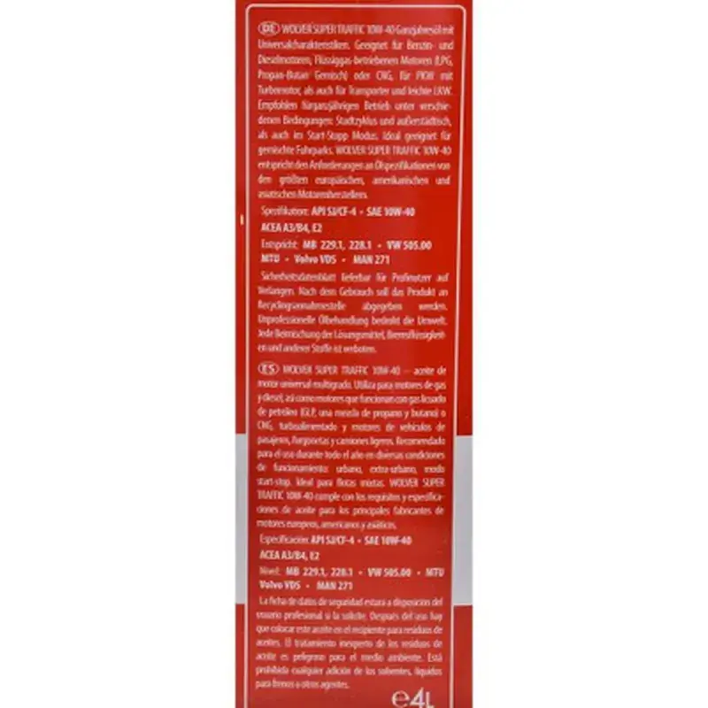 Моторна олива Wolver Super Traffic 10W-40 4л (4260360942525) - фото 5