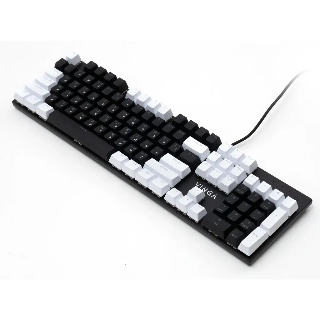 Клавіатура Vinga KBGM-095 LED Orange Switch USB White/Black (KBGM-095Y White/Black) - фото 4