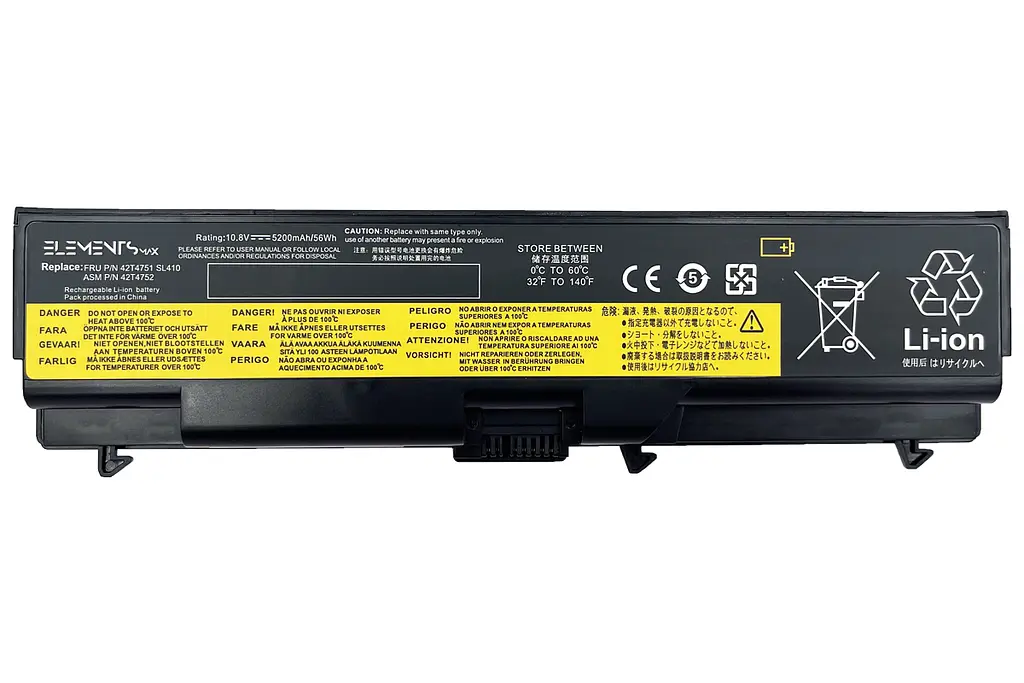 Акумулятор для Lenovo ThinkPad E40 E50 Sl410 T410 T510 W510 10.8V 5200 mAh (SL410-3S2P-5200) - фото 2