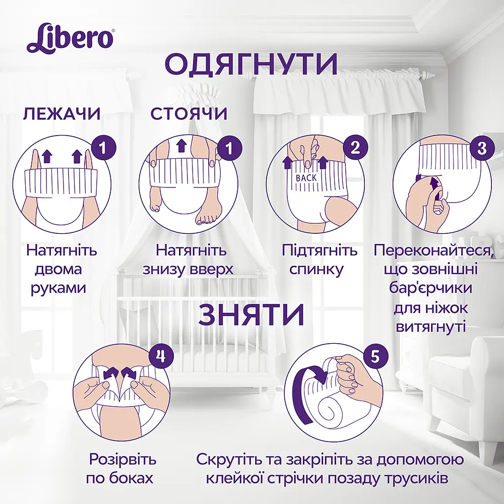 Підгузки-трусики Libero Touch Pants 5 (10-14 кг), 34 шт. - фото 11