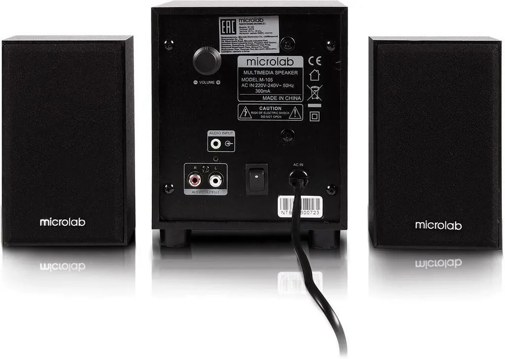 Акустическая система Microlab 2.1 M-105 10Вт Black (M-105) - фото 3