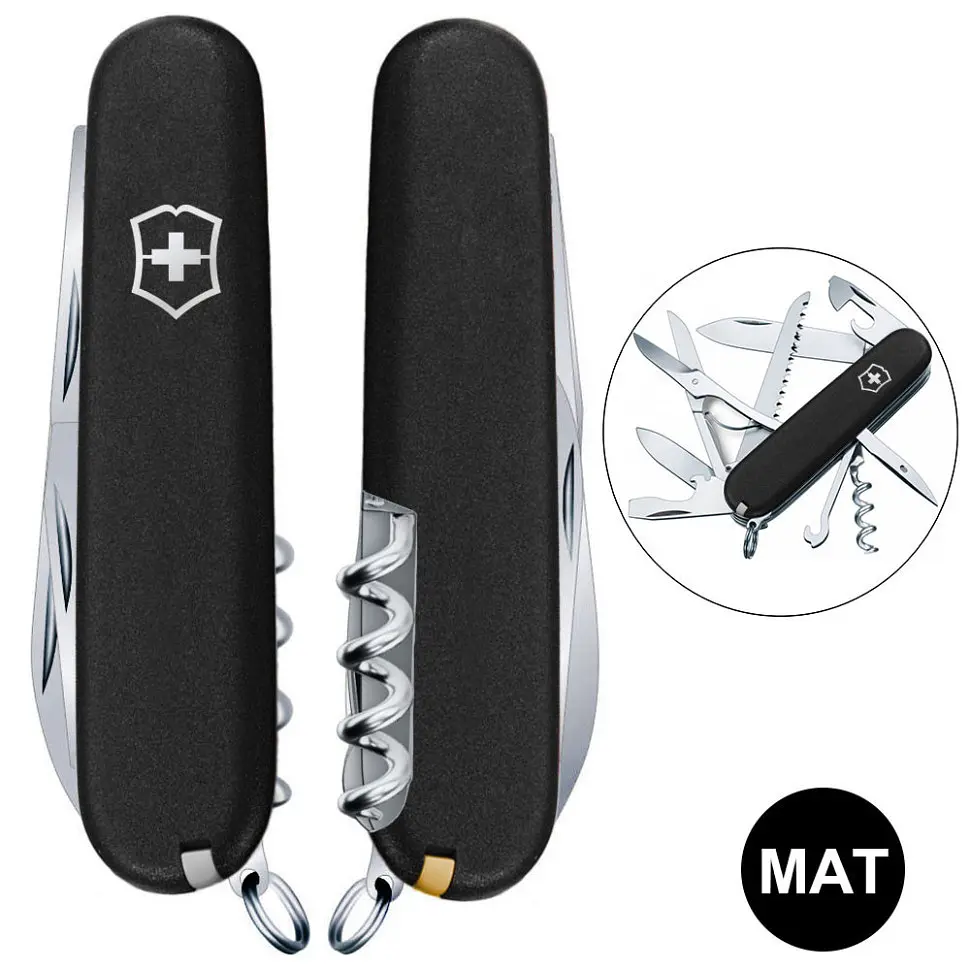 Ніж Victorinox Huntsman Mat 91мм 15функ чорн.мат