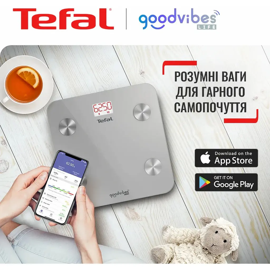 Ваги підлогові Tefal Goodvibes Life BM9600S1 (00000054478) - фото 5