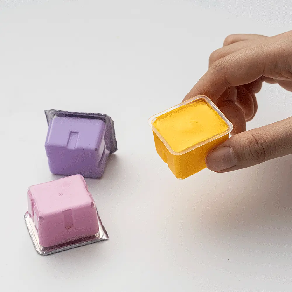 Набір гуашевих фарб Jelly Cup 18×30 мл зелений пластиковий пенал HIMI - фото 5