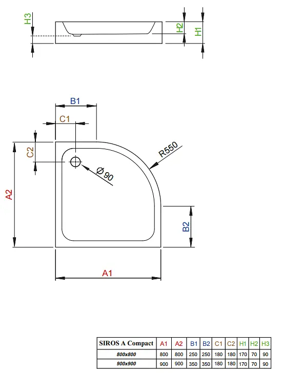 Душовий піддон Radaway Siros A 80x80 Compact SBA8817-2 - фото 3