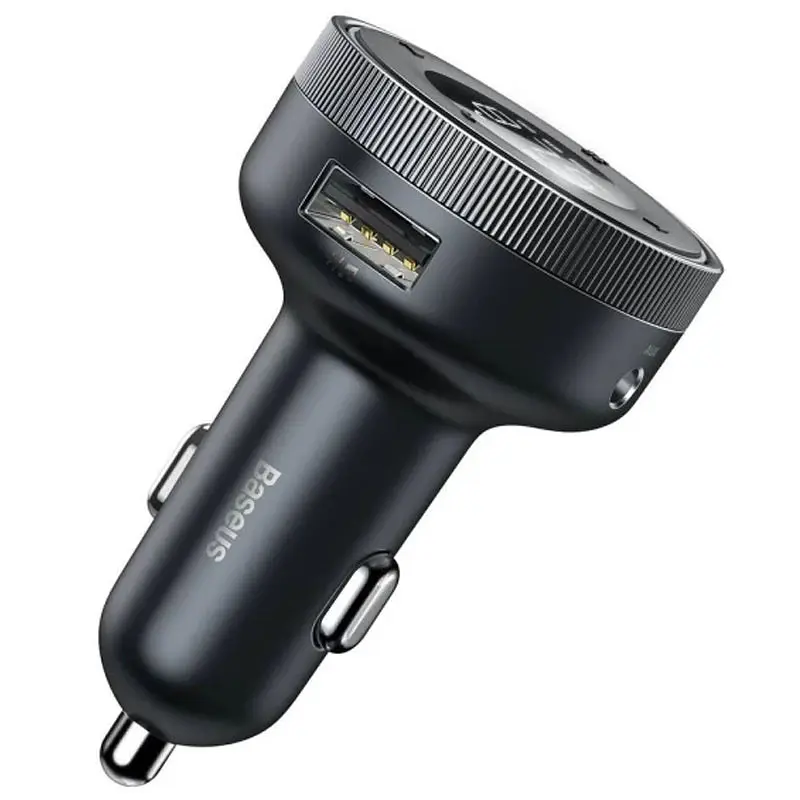 АЗП FM модулятор Baseus Enjoy 17W (2USB-A) (CCLH-01) Чорний - фото 3