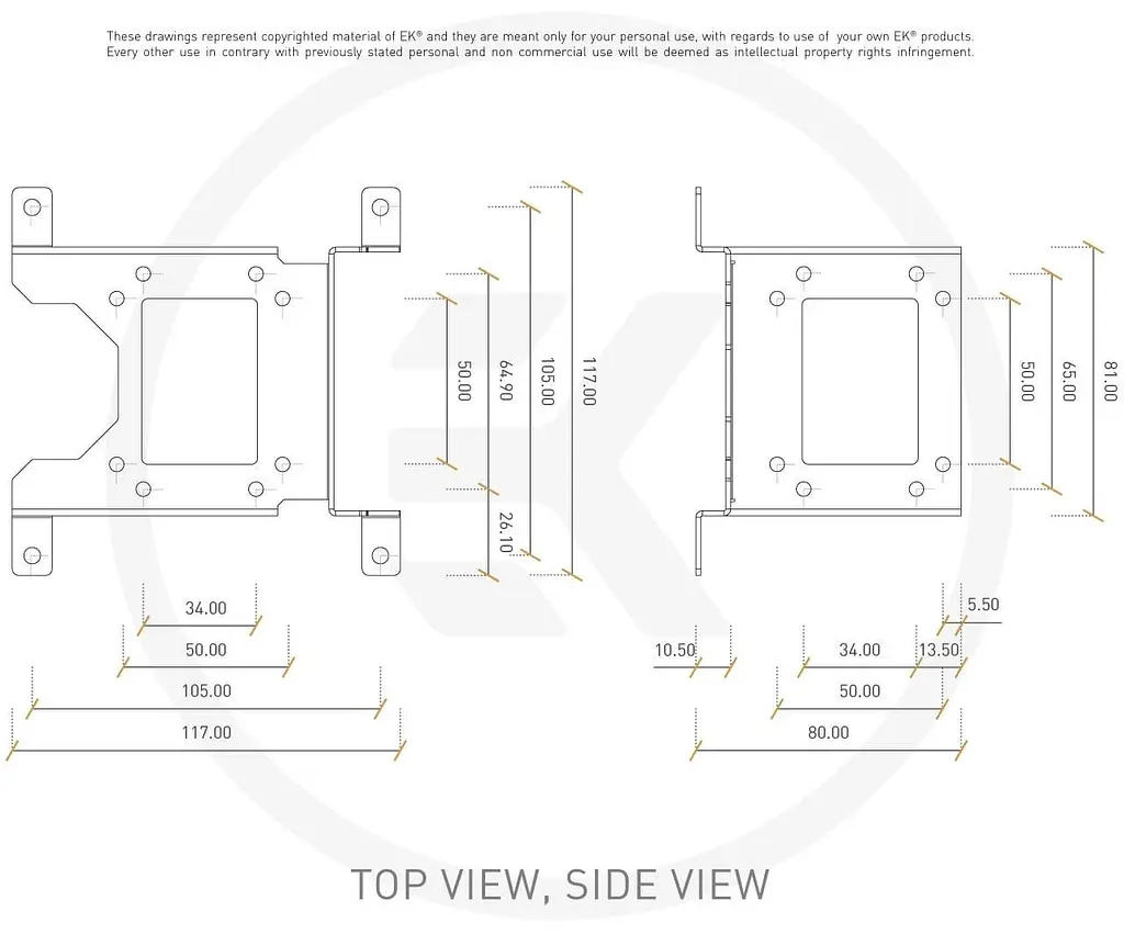 Кріплення EKWB EK-UNI Pump Bracket (120mm FAN) Vertical 4839K (3830046997999) - фото 7