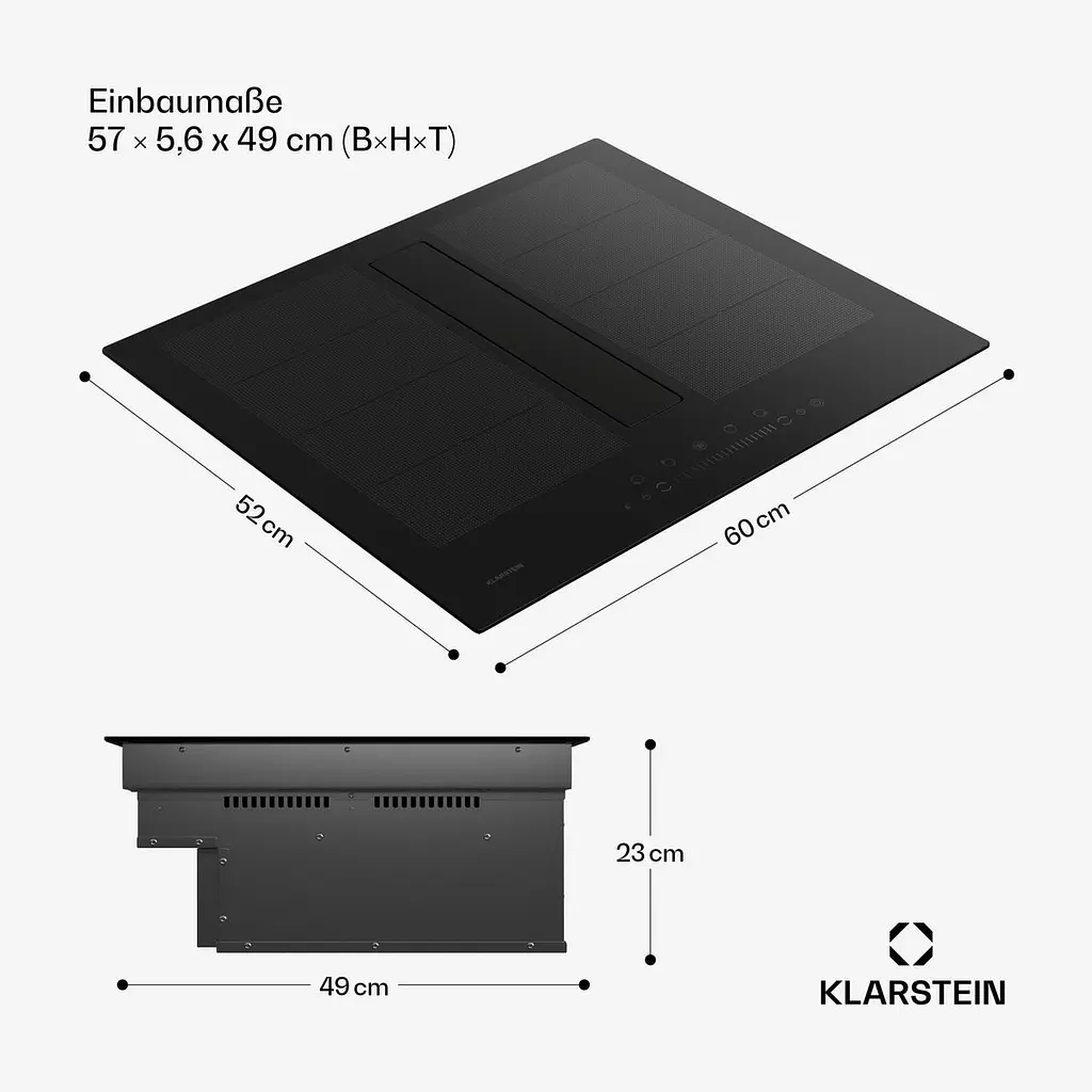 Индукционная плита с вытяжкой Klarstein Chef-Fusion DownAir System (10045303) - фото 4