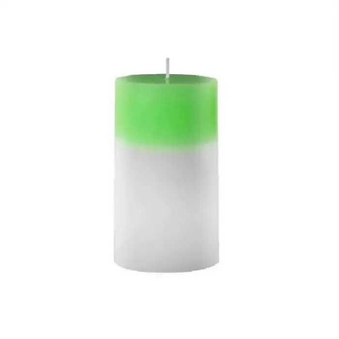 Свічка із воску з різнобарвним підсвічуванням зелена 10 см Magic Candle 7 color - фото 3