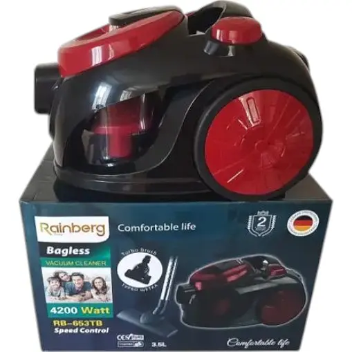Циклонний пилосос Rainberg RB-653TB Хороший для дому з контейнером, турбощіткою колбовий без мішка - фото 4