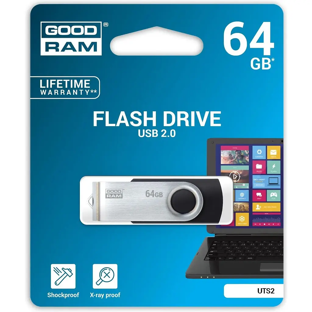 USB Flash накопичувач Goodram 64GB Twister UTS2 USB 2.0 black (UTS2-0640K0R11) - фото 3